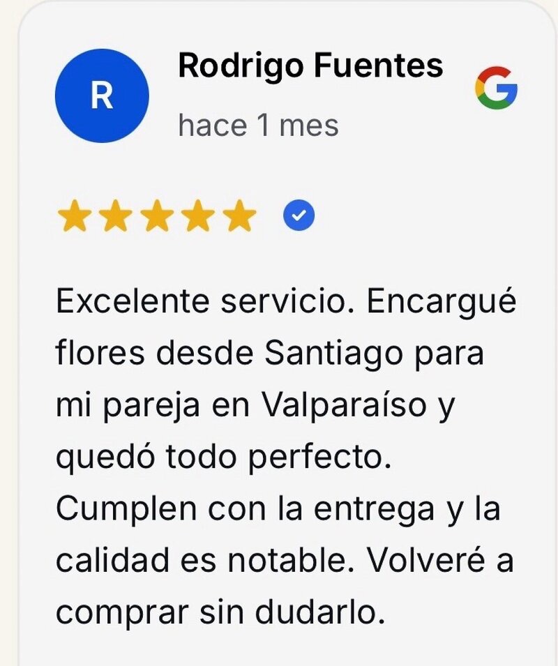 Reseña de cliente en Google